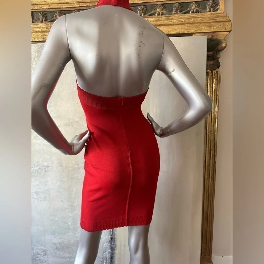 Azzedine ALAIA Paris Vintage 90’s Red Dress, S